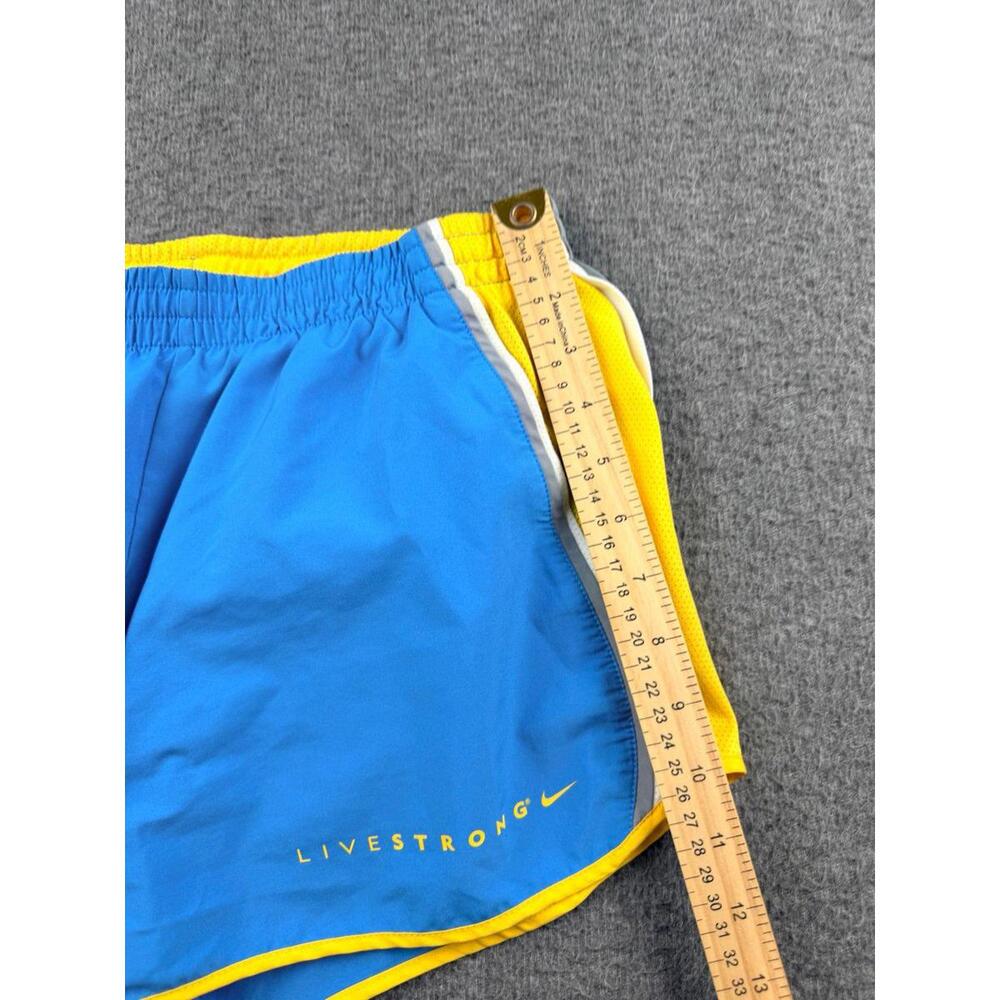 Nike Dri-Fit Women's Size Small Livestrong Tempo‎ Running Shorts Blue Lined - Picture 9 of 10